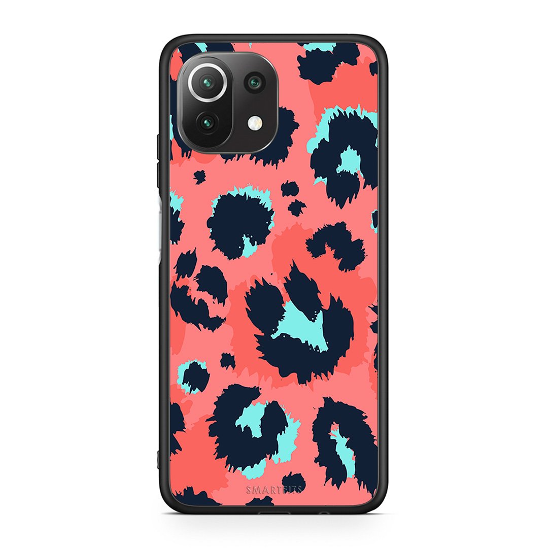 22 - Xiaomi 11 Lite/Mi 11 Lite Pink Leopard Animal case, cover, bumper