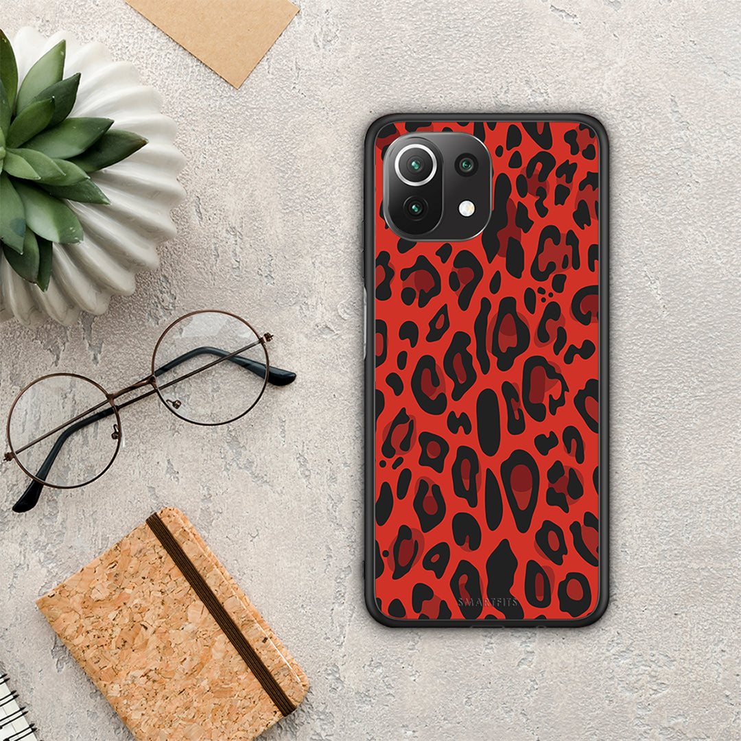 Animal Red Leopard - Xiaomi 11 Lite 5G NE / Mi 11 Lite θήκη