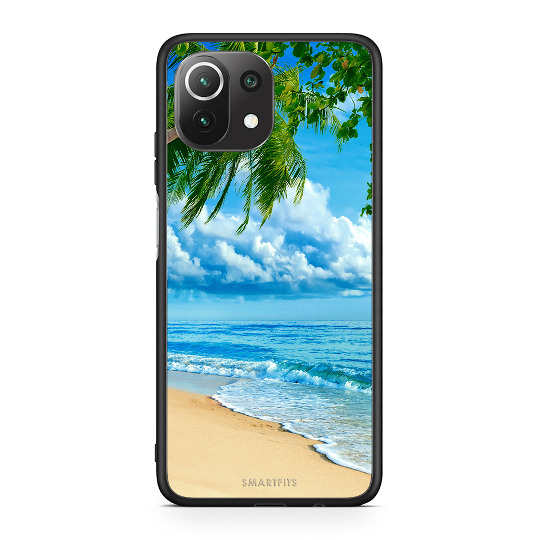 Xiaomi 11 Lite/Mi 11 Lite Beautiful Beach θήκη από τη Smartfits με σχέδιο στο πίσω μέρος και μαύρο περίβλημα | Smartphone case with colorful back and black bezels by Smartfits