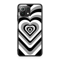 Thumbnail for Xiaomi 11 Lite/Mi 11 Lite Black Hearts θήκη από τη Smartfits με σχέδιο στο πίσω μέρος και μαύρο περίβλημα | Smartphone case with colorful back and black bezels by Smartfits