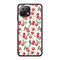 Thumbnail for Xiaomi 11 Lite/Mi 11 Lite Cherry Summer θήκη από τη Smartfits με σχέδιο στο πίσω μέρος και μαύρο περίβλημα | Smartphone case with colorful back and black bezels by Smartfits