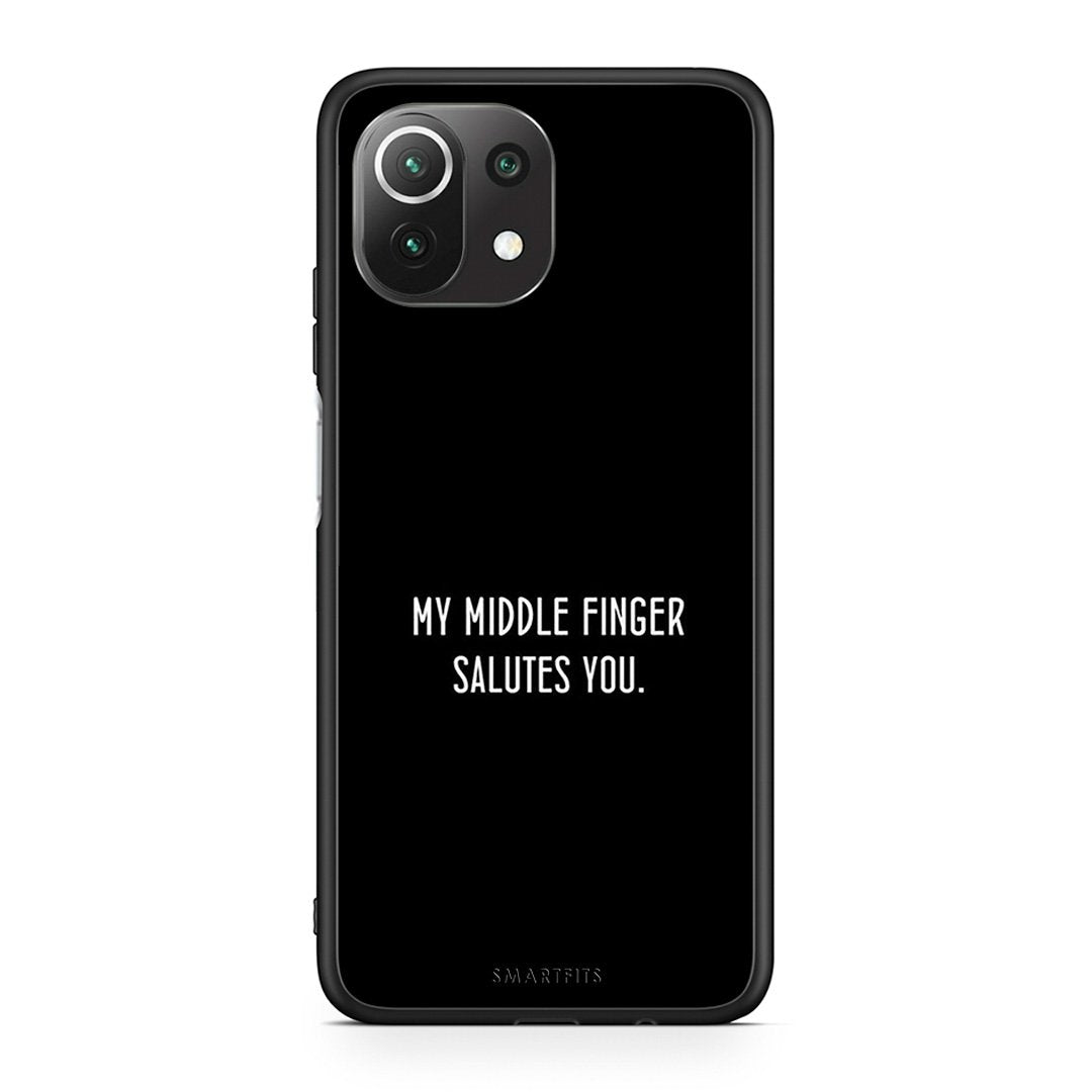 Xiaomi 11 Lite/Mi 11 Lite Salute θήκη από τη Smartfits με σχέδιο στο πίσω μέρος και μαύρο περίβλημα | Smartphone case with colorful back and black bezels by Smartfits