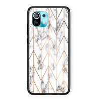 Thumbnail for 44 - Xiaomi Mi 11 Gold Geometric Marble case, cover, bumper