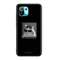 Thumbnail for Xiaomi Mi 11 Meme Cat θήκη από τη Smartfits με σχέδιο στο πίσω μέρος και μαύρο περίβλημα | Smartphone case with colorful back and black bezels by Smartfits