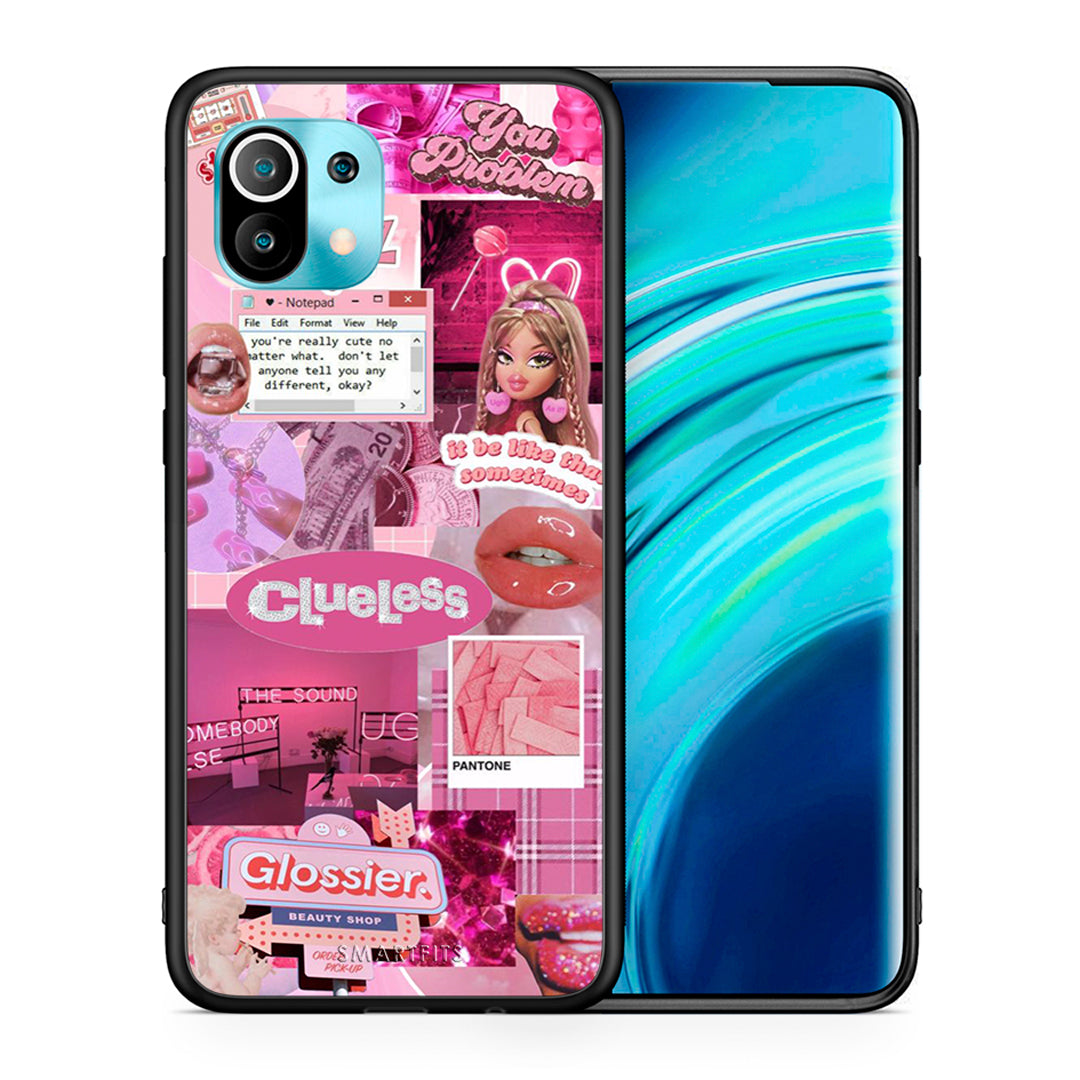 Θήκη Αγίου Βαλεντίνου Xiaomi Mi 11 Pink Love από τη Smartfits με σχέδιο στο πίσω μέρος και μαύρο περίβλημα | Xiaomi Mi 11 Pink Love case with colorful back and black bezels