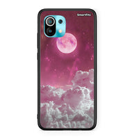Thumbnail for Xiaomi Mi 11 Pink Moon Θήκη από τη Smartfits με σχέδιο στο πίσω μέρος και μαύρο περίβλημα | Smartphone case with colorful back and black bezels by Smartfits