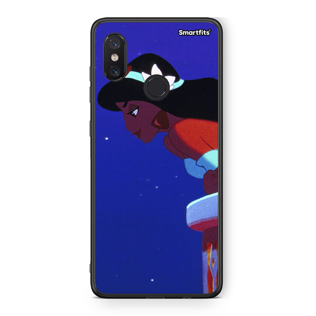 Xiaomi Mi 8 Alladin And Jasmine Love 2 θήκη από τη Smartfits με σχέδιο στο πίσω μέρος και μαύρο περίβλημα | Smartphone case with colorful back and black bezels by Smartfits