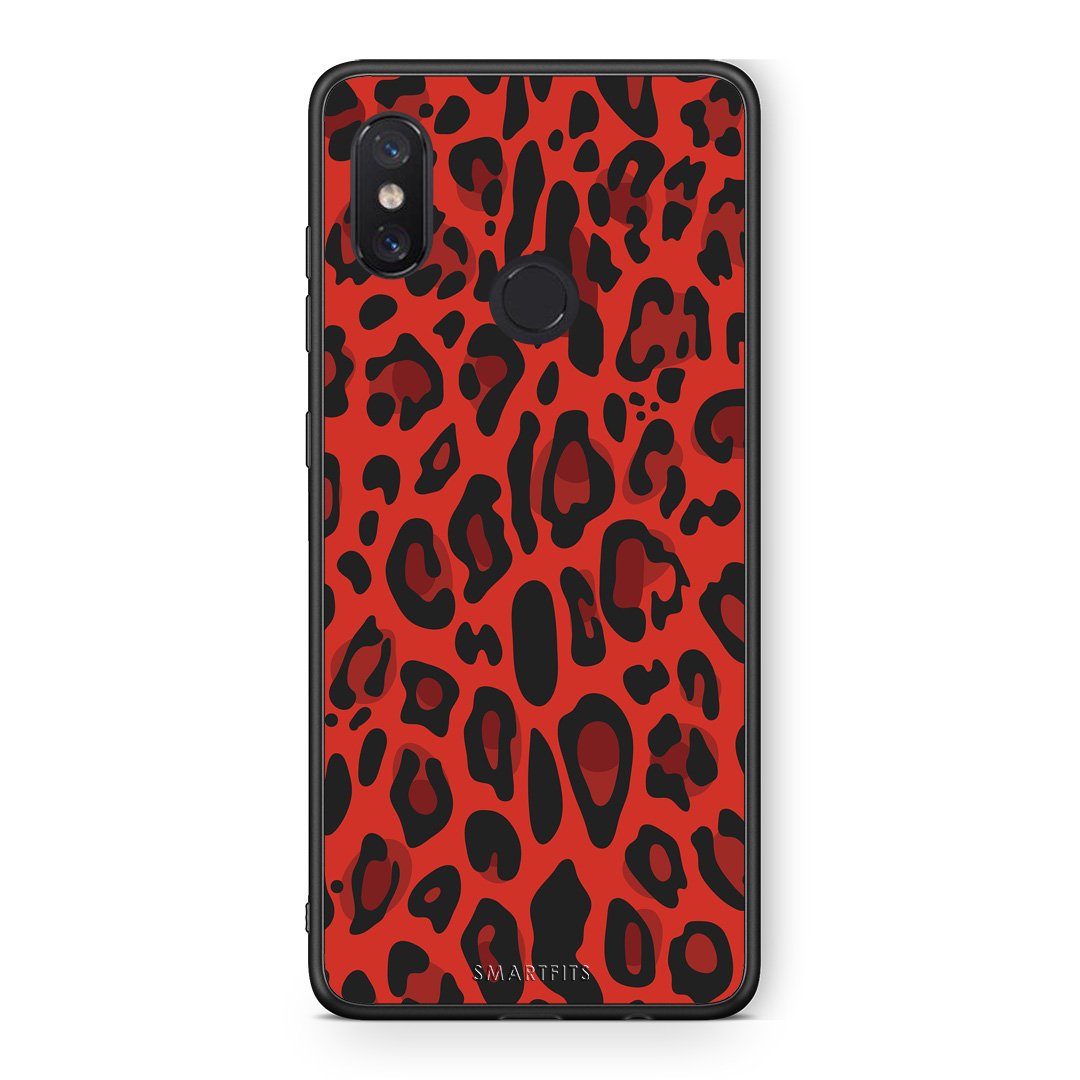 4 - Xiaomi Mi 8 Red Leopard Animal case, cover, bumper