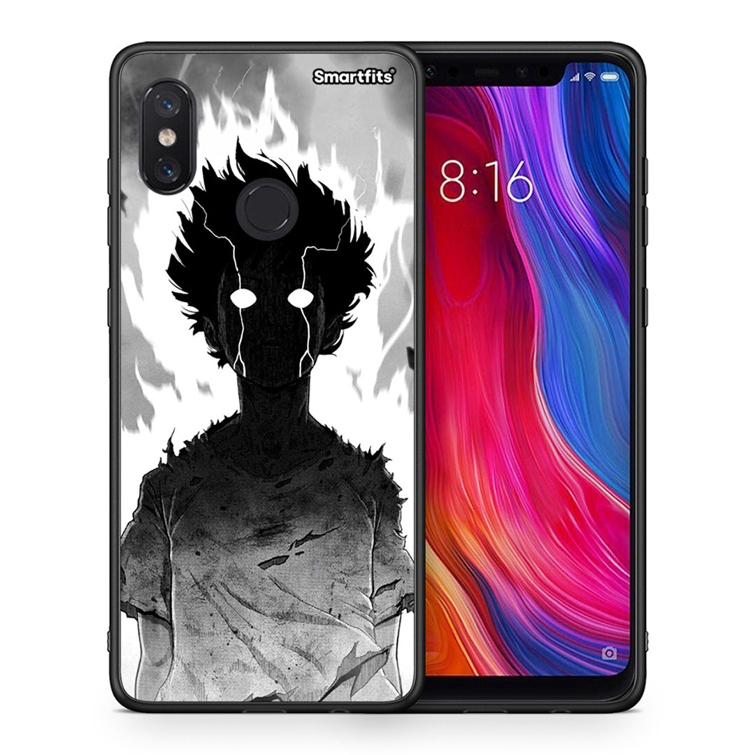 Θήκη Xiaomi Mi 8 Anime Boy από τη Smartfits με σχέδιο στο πίσω μέρος και μαύρο περίβλημα | Xiaomi Mi 8 Anime Boy case with colorful back and black bezels