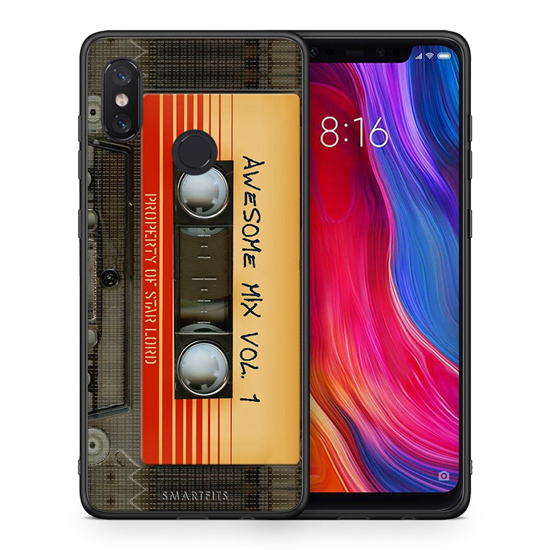 Θήκη Xiaomi Mi 8 Awesome Mix από τη Smartfits με σχέδιο στο πίσω μέρος και μαύρο περίβλημα | Xiaomi Mi 8 Awesome Mix case with colorful back and black bezels