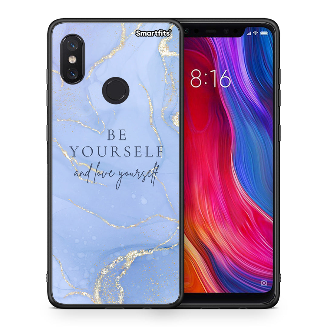 Θήκη Xiaomi Mi 8 Be Yourself από τη Smartfits με σχέδιο στο πίσω μέρος και μαύρο περίβλημα | Xiaomi Mi 8 Be Yourself case with colorful back and black bezels