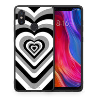 Thumbnail for Θήκη Xiaomi Mi 8 Black Hearts από τη Smartfits με σχέδιο στο πίσω μέρος και μαύρο περίβλημα | Xiaomi Mi 8 Black Hearts case with colorful back and black bezels