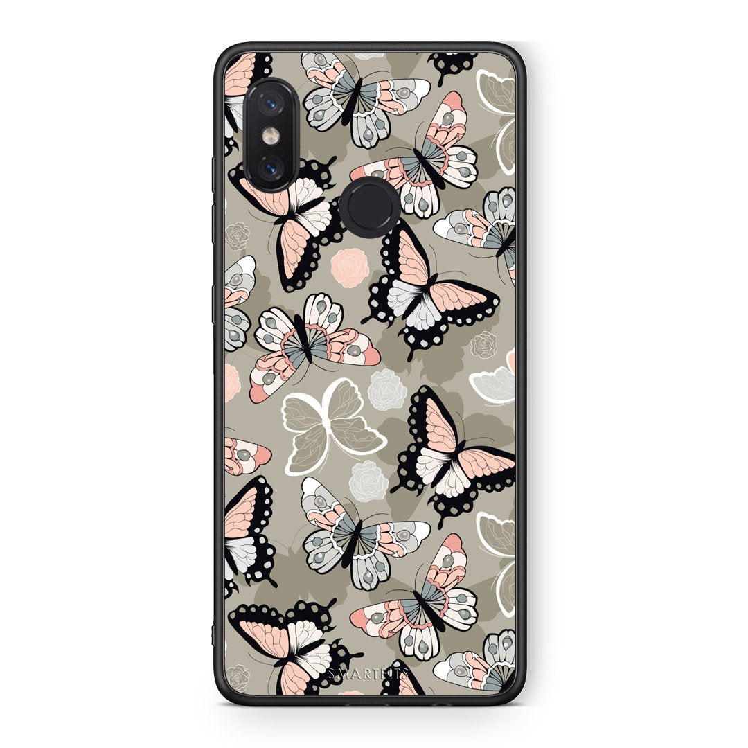 135 - Xiaomi Mi 8 Butterflies Boho case, cover, bumper