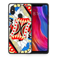 Thumbnail for Θήκη Xiaomi Mi 8 Card Love από τη Smartfits με σχέδιο στο πίσω μέρος και μαύρο περίβλημα | Xiaomi Mi 8 Card Love case with colorful back and black bezels