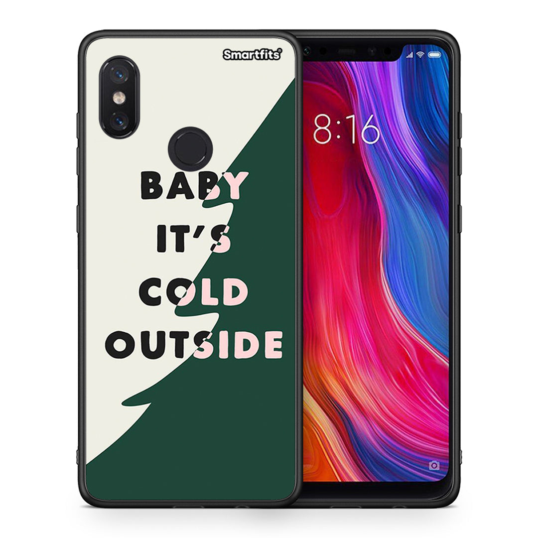 Θήκη Xiaomi Mi 8 Cold Outside από τη Smartfits με σχέδιο στο πίσω μέρος και μαύρο περίβλημα | Xiaomi Mi 8 Cold Outside case with colorful back and black bezels