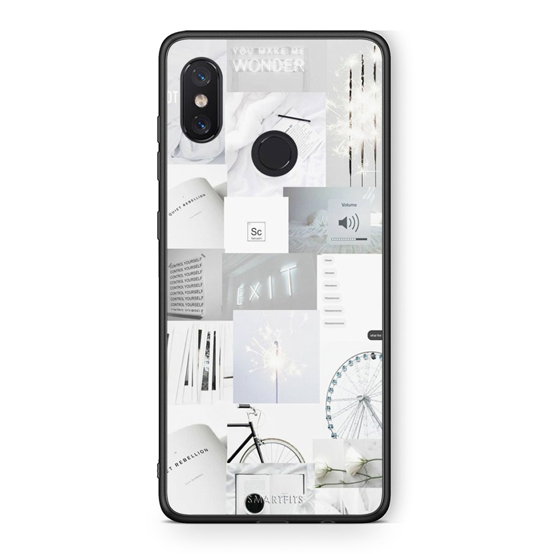 Xiaomi Mi 8 Collage Make Me Wonder Θήκη Αγίου Βαλεντίνου από τη Smartfits με σχέδιο στο πίσω μέρος και μαύρο περίβλημα | Smartphone case with colorful back and black bezels by Smartfits