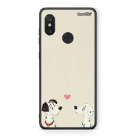 Thumbnail for Xiaomi Mi 8 Dalmatians Love θήκη από τη Smartfits με σχέδιο στο πίσω μέρος και μαύρο περίβλημα | Smartphone case with colorful back and black bezels by Smartfits
