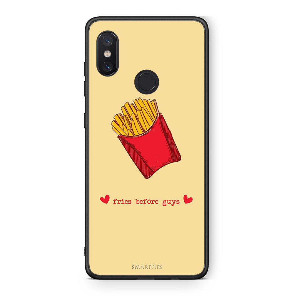 Xiaomi Mi 8 Fries Before Guys Θήκη Αγίου Βαλεντίνου από τη Smartfits με σχέδιο στο πίσω μέρος και μαύρο περίβλημα | Smartphone case with colorful back and black bezels by Smartfits