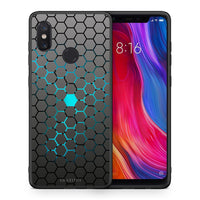 Thumbnail for Θήκη Xiaomi Mi 8 Hexagonal Geometric από τη Smartfits με σχέδιο στο πίσω μέρος και μαύρο περίβλημα | Xiaomi Mi 8 Hexagonal Geometric case with colorful back and black bezels