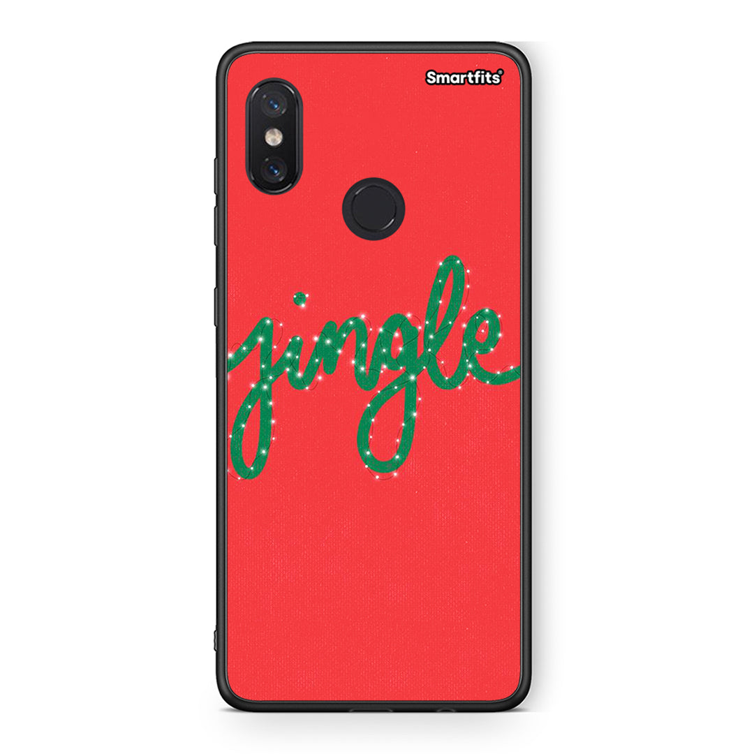 Xiaomi Mi 8 Jingle Xmas θήκη από τη Smartfits με σχέδιο στο πίσω μέρος και μαύρο περίβλημα | Smartphone case with colorful back and black bezels by Smartfits