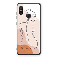 Thumbnail for Xiaomi Mi 8 LineArt Woman θήκη από τη Smartfits με σχέδιο στο πίσω μέρος και μαύρο περίβλημα | Smartphone case with colorful back and black bezels by Smartfits