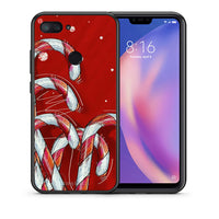 Thumbnail for Θήκη Xiaomi Mi 8 Lite Candy Cane από τη Smartfits με σχέδιο στο πίσω μέρος και μαύρο περίβλημα | Xiaomi Mi 8 Lite Candy Cane case with colorful back and black bezels