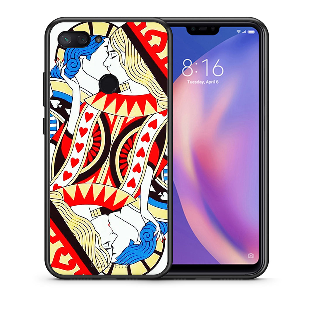 Θήκη Xiaomi Mi 8 Lite Card Love από τη Smartfits με σχέδιο στο πίσω μέρος και μαύρο περίβλημα | Xiaomi Mi 8 Lite Card Love case with colorful back and black bezels