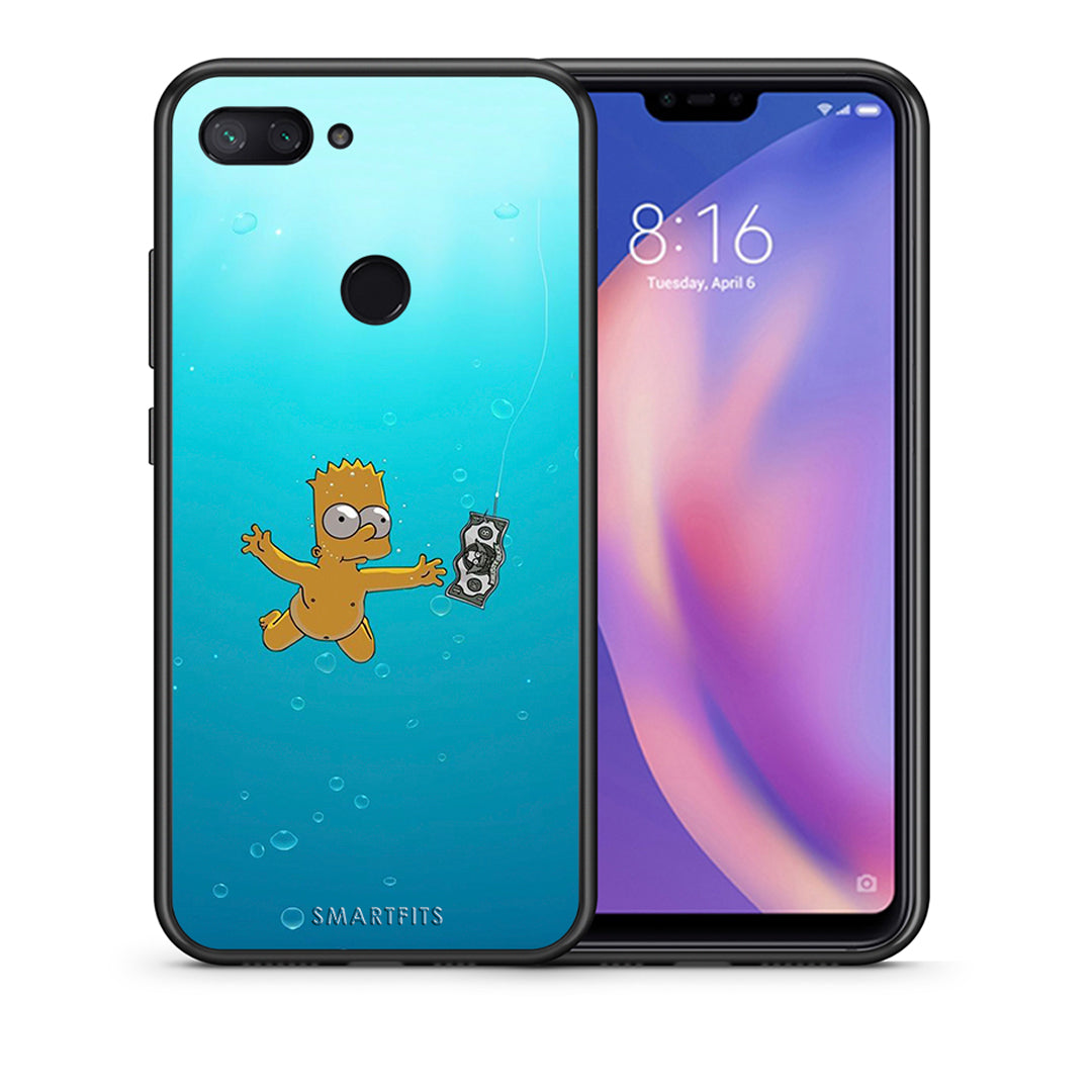 Θήκη Xiaomi Mi 8 Lite Chasing Money από τη Smartfits με σχέδιο στο πίσω μέρος και μαύρο περίβλημα | Xiaomi Mi 8 Lite Chasing Money case with colorful back and black bezels