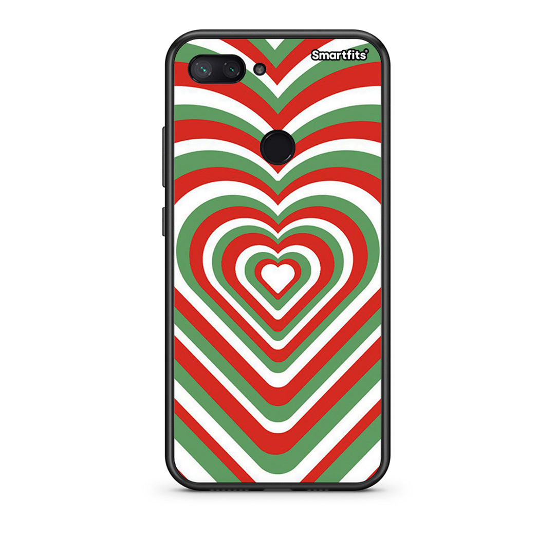 Xiaomi Mi 8 Lite Christmas Hearts θήκη από τη Smartfits με σχέδιο στο πίσω μέρος και μαύρο περίβλημα | Smartphone case with colorful back and black bezels by Smartfits