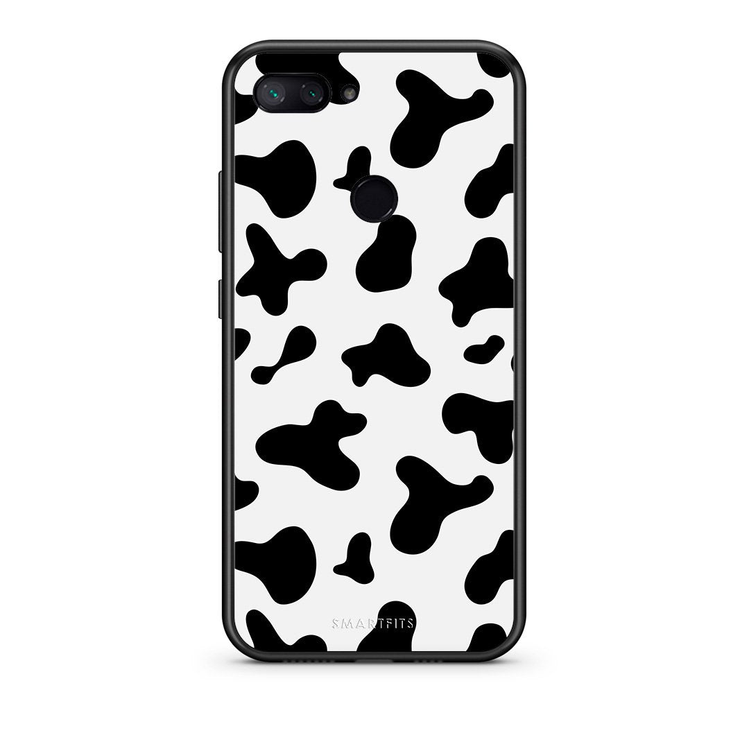 Xiaomi Mi 8 Lite Cow Print θήκη από τη Smartfits με σχέδιο στο πίσω μέρος και μαύρο περίβλημα | Smartphone case with colorful back and black bezels by Smartfits