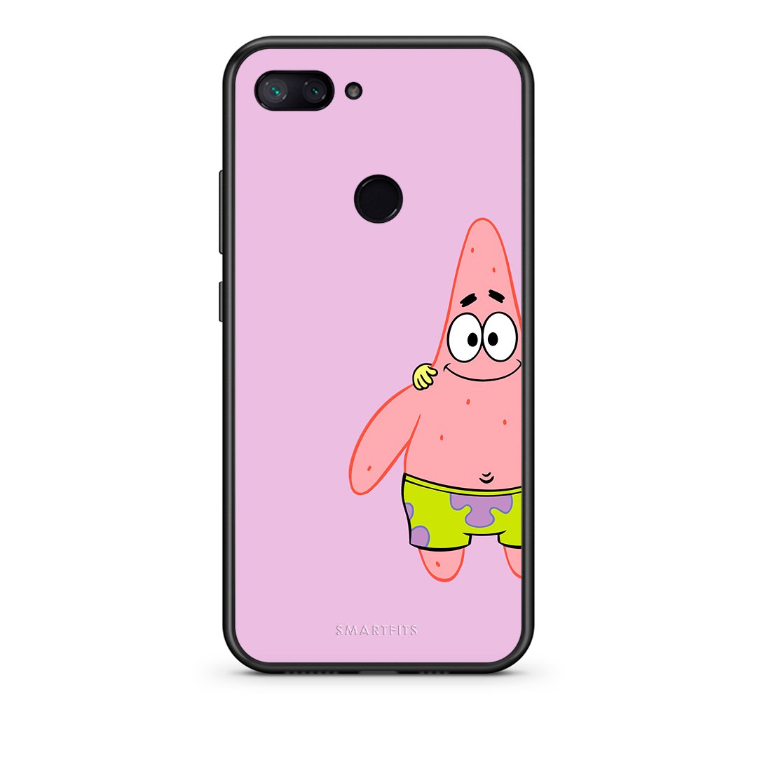 Xiaomi Mi 8 Lite  Friends Patrick θήκη από τη Smartfits με σχέδιο στο πίσω μέρος και μαύρο περίβλημα | Smartphone case with colorful back and black bezels by Smartfits