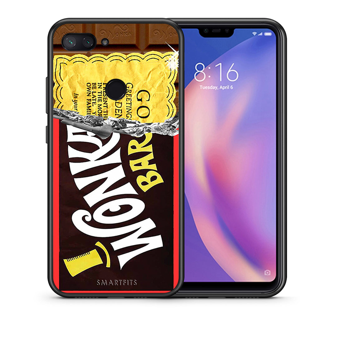 Θήκη Xiaomi Mi 8 Lite Golden Ticket από τη Smartfits με σχέδιο στο πίσω μέρος και μαύρο περίβλημα | Xiaomi Mi 8 Lite Golden Ticket case with colorful back and black bezels