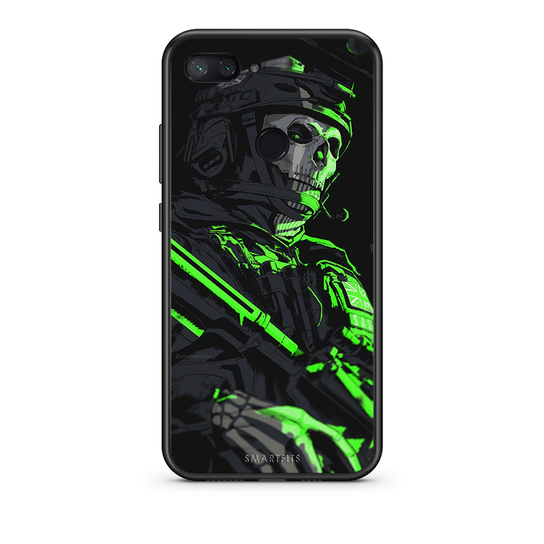 Xiaomi Mi 8 Lite Green Soldier Θήκη Αγίου Βαλεντίνου από τη Smartfits με σχέδιο στο πίσω μέρος και μαύρο περίβλημα | Smartphone case with colorful back and black bezels by Smartfits