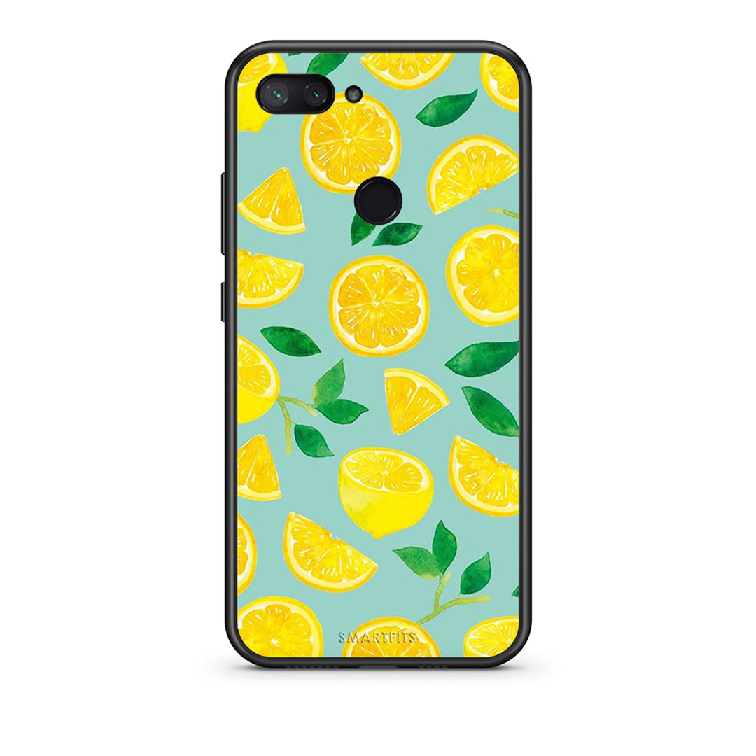 Xiaomi Mi 8 Lite Lemons θήκη από τη Smartfits με σχέδιο στο πίσω μέρος και μαύρο περίβλημα | Smartphone case with colorful back and black bezels by Smartfits