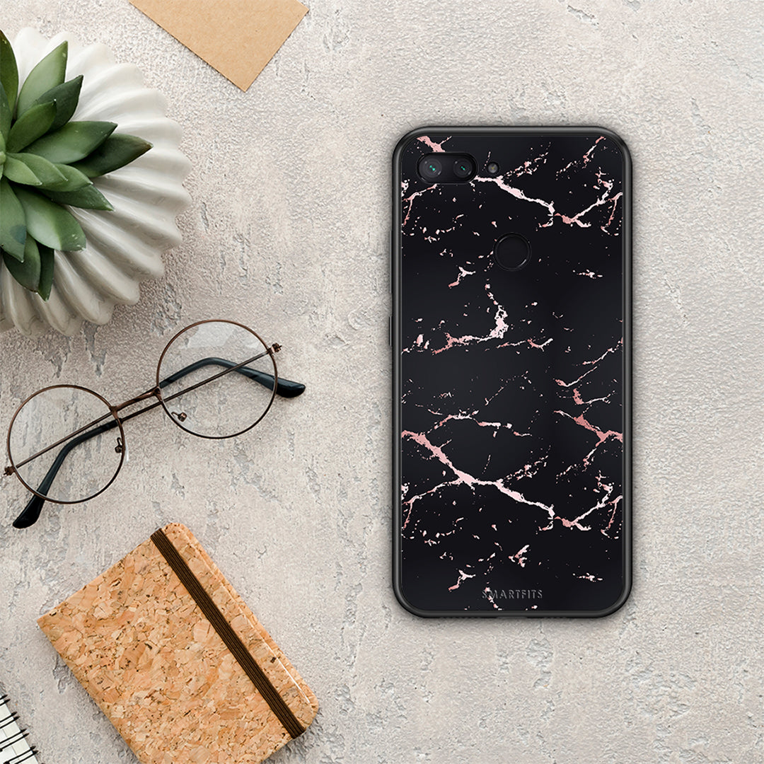 Marble Black Rosegold - Xiaomi Mi 8 Lite case