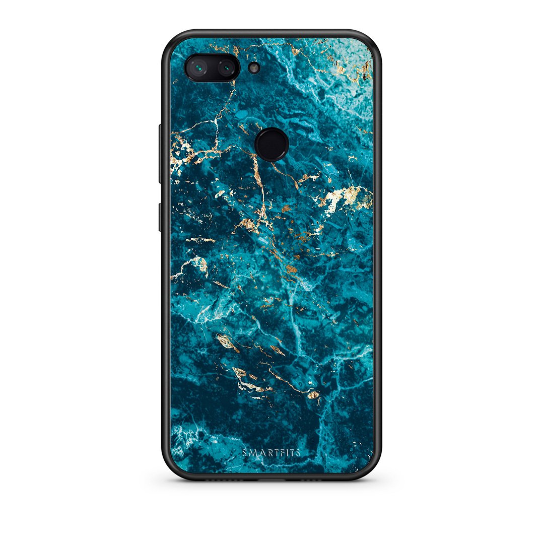 Xiaomi Mi 8 Lite Marble Blue θήκη από τη Smartfits με σχέδιο στο πίσω μέρος και μαύρο περίβλημα | Smartphone case with colorful back and black bezels by Smartfits