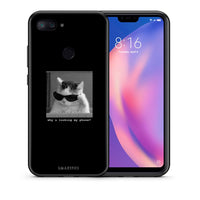 Thumbnail for Θήκη Xiaomi Mi 8 Lite Meme Cat από τη Smartfits με σχέδιο στο πίσω μέρος και μαύρο περίβλημα | Xiaomi Mi 8 Lite Meme Cat case with colorful back and black bezels