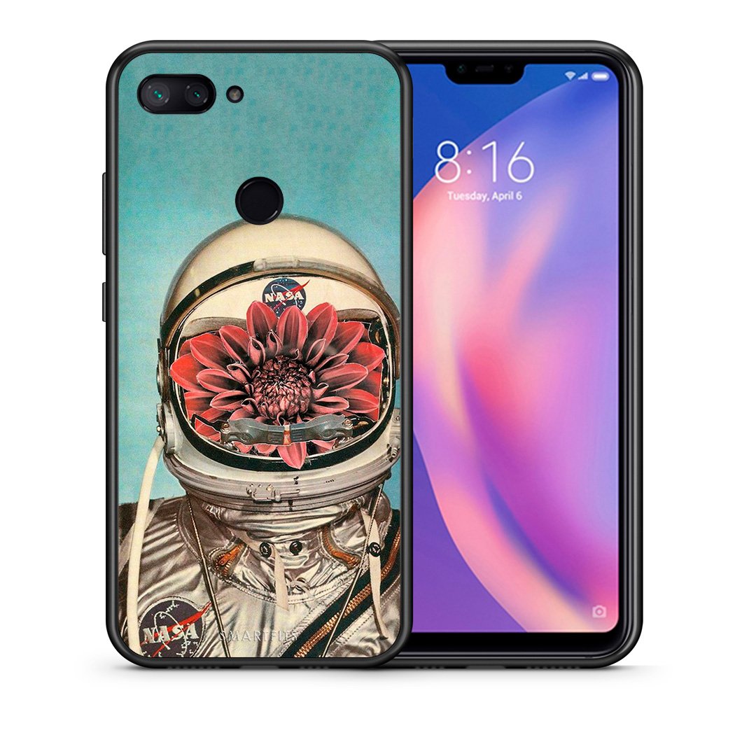 Θήκη Xiaomi Mi 8 Lite Nasa Bloom από τη Smartfits με σχέδιο στο πίσω μέρος και μαύρο περίβλημα | Xiaomi Mi 8 Lite Nasa Bloom case with colorful back and black bezels