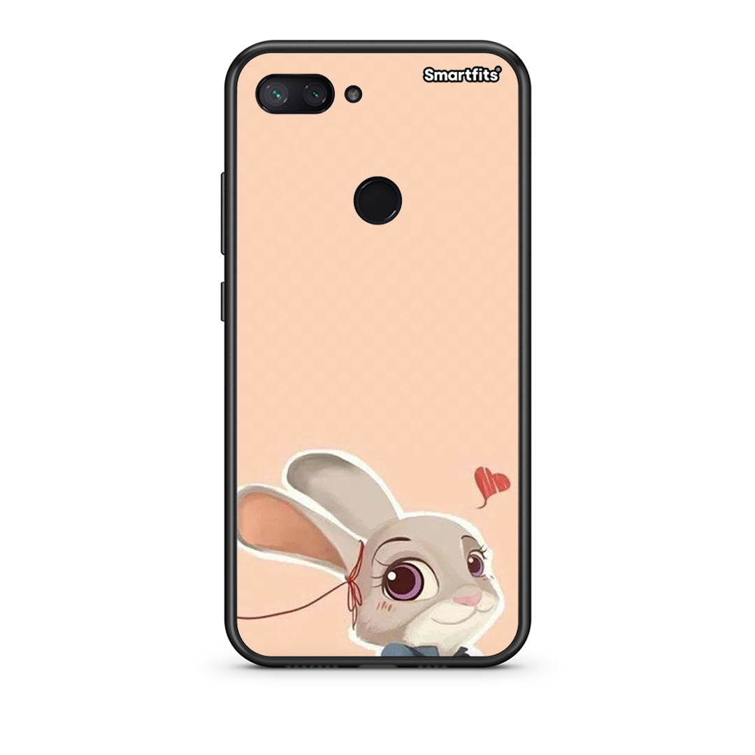 Xiaomi Mi 8 Lite Nick Wilde And Judy Hopps Love 2 θήκη από τη Smartfits με σχέδιο στο πίσω μέρος και μαύρο περίβλημα | Smartphone case with colorful back and black bezels by Smartfits