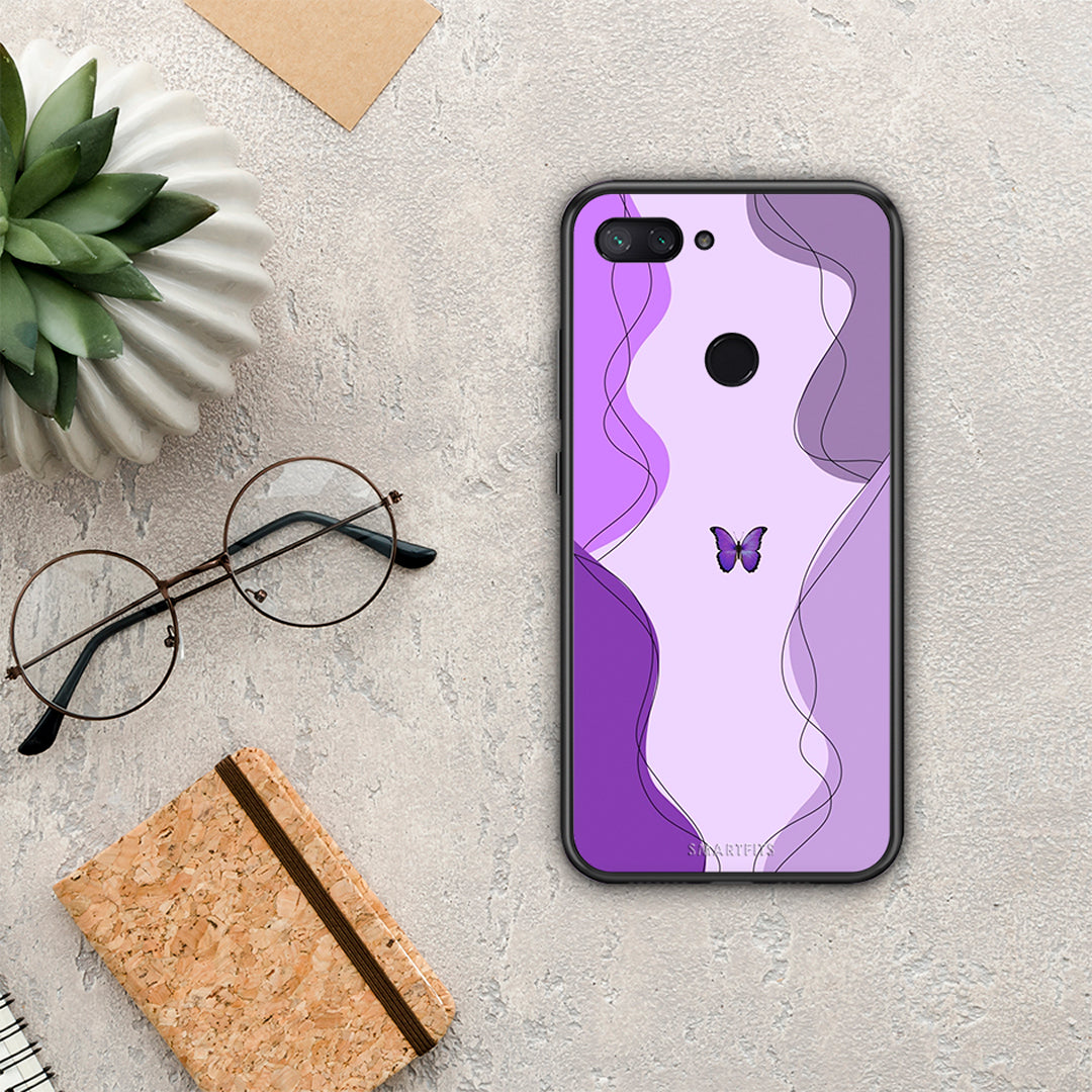 Purple Mariposa - Xiaomi Mi 8 Lite case