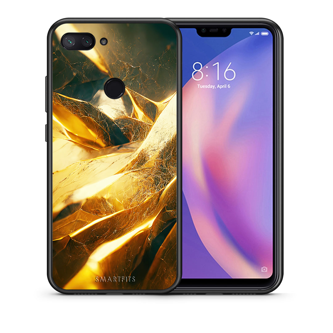 Θήκη Xiaomi Mi 8 Lite Real Gold από τη Smartfits με σχέδιο στο πίσω μέρος και μαύρο περίβλημα | Xiaomi Mi 8 Lite Real Gold case with colorful back and black bezels