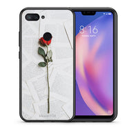 Thumbnail for Θήκη Xiaomi Mi 8 Lite Red Rose από τη Smartfits με σχέδιο στο πίσω μέρος και μαύρο περίβλημα | Xiaomi Mi 8 Lite Red Rose case with colorful back and black bezels