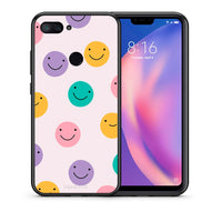 Thumbnail for Θήκη Xiaomi Mi 8 Lite Smiley Faces από τη Smartfits με σχέδιο στο πίσω μέρος και μαύρο περίβλημα | Xiaomi Mi 8 Lite Smiley Faces case with colorful back and black bezels