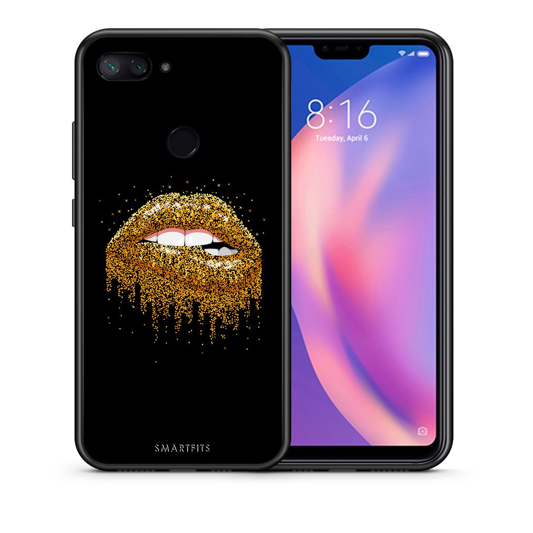 Θήκη Xiaomi Mi 8 Lite Golden Valentine από τη Smartfits με σχέδιο στο πίσω μέρος και μαύρο περίβλημα | Xiaomi Mi 8 Lite Golden Valentine case with colorful back and black bezels