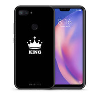 Thumbnail for Θήκη Xiaomi Mi 8 Lite King Valentine από τη Smartfits με σχέδιο στο πίσω μέρος και μαύρο περίβλημα | Xiaomi Mi 8 Lite King Valentine case with colorful back and black bezels