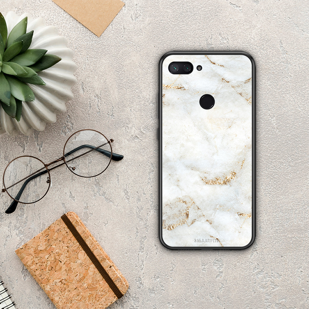 White Gold Marble - Xiaomi Mi 8 Lite case