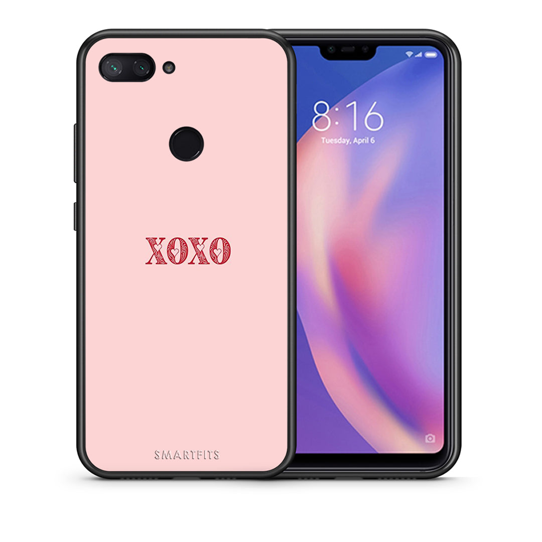 Θήκη Xiaomi Mi 8 Lite XOXO Love από τη Smartfits με σχέδιο στο πίσω μέρος και μαύρο περίβλημα | Xiaomi Mi 8 Lite XOXO Love case with colorful back and black bezels