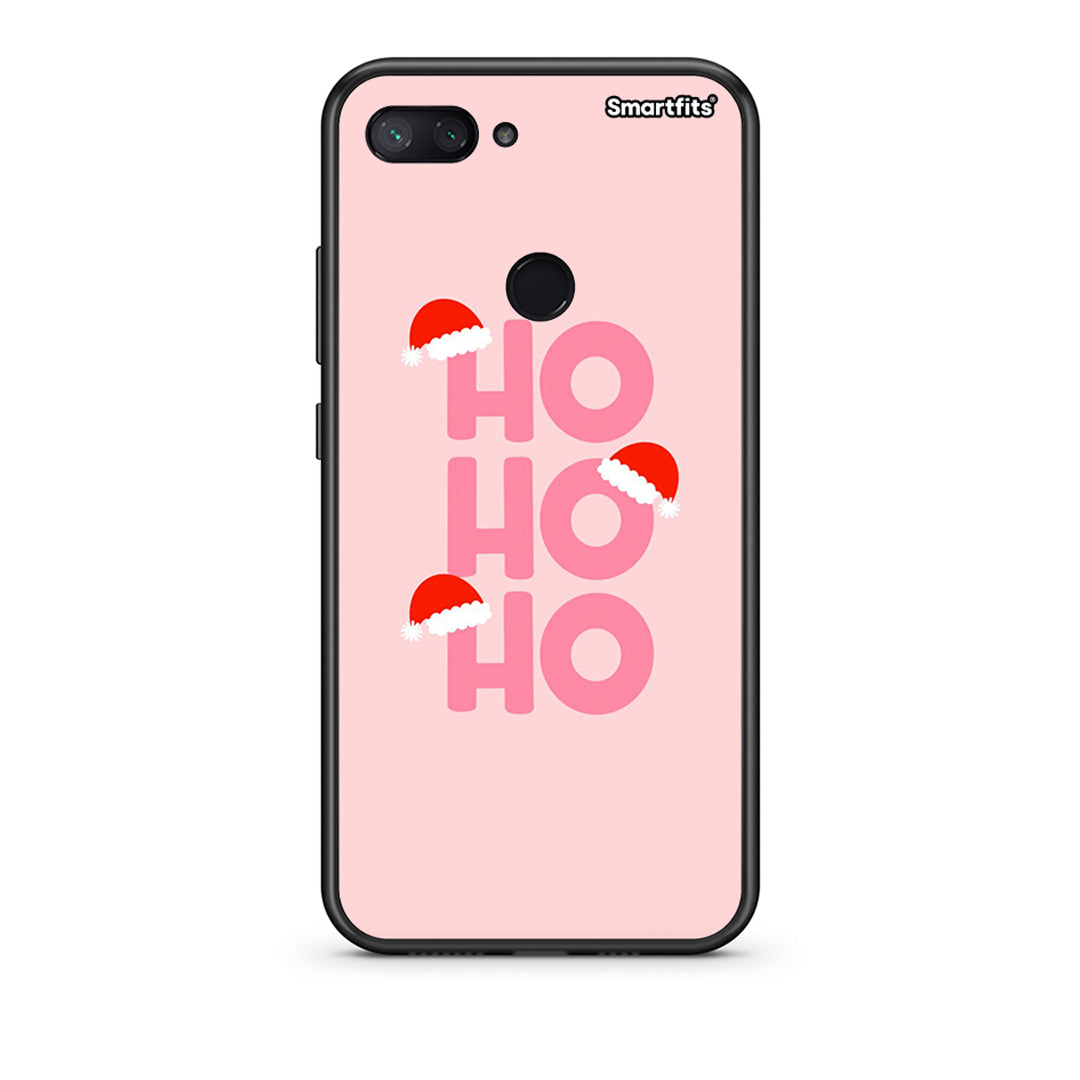 Xiaomi Mi 8 Lite Xmas Ho Ho Ho θήκη από τη Smartfits με σχέδιο στο πίσω μέρος και μαύρο περίβλημα | Smartphone case with colorful back and black bezels by Smartfits