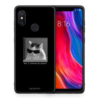 Thumbnail for Θήκη Xiaomi Mi 8 Meme Cat από τη Smartfits με σχέδιο στο πίσω μέρος και μαύρο περίβλημα | Xiaomi Mi 8 Meme Cat case with colorful back and black bezels