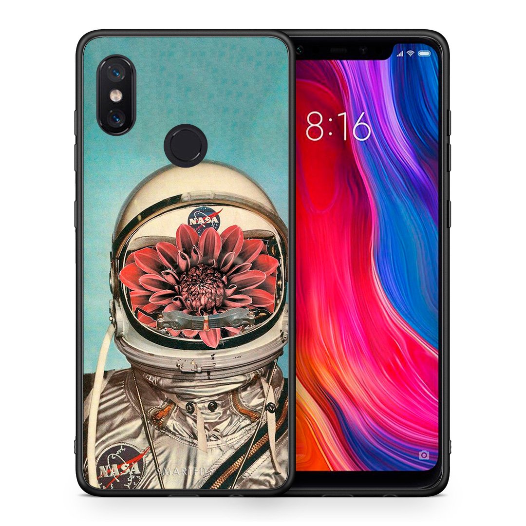 Θήκη Xiaomi Mi 8 Nasa Bloom από τη Smartfits με σχέδιο στο πίσω μέρος και μαύρο περίβλημα | Xiaomi Mi 8 Nasa Bloom case with colorful back and black bezels